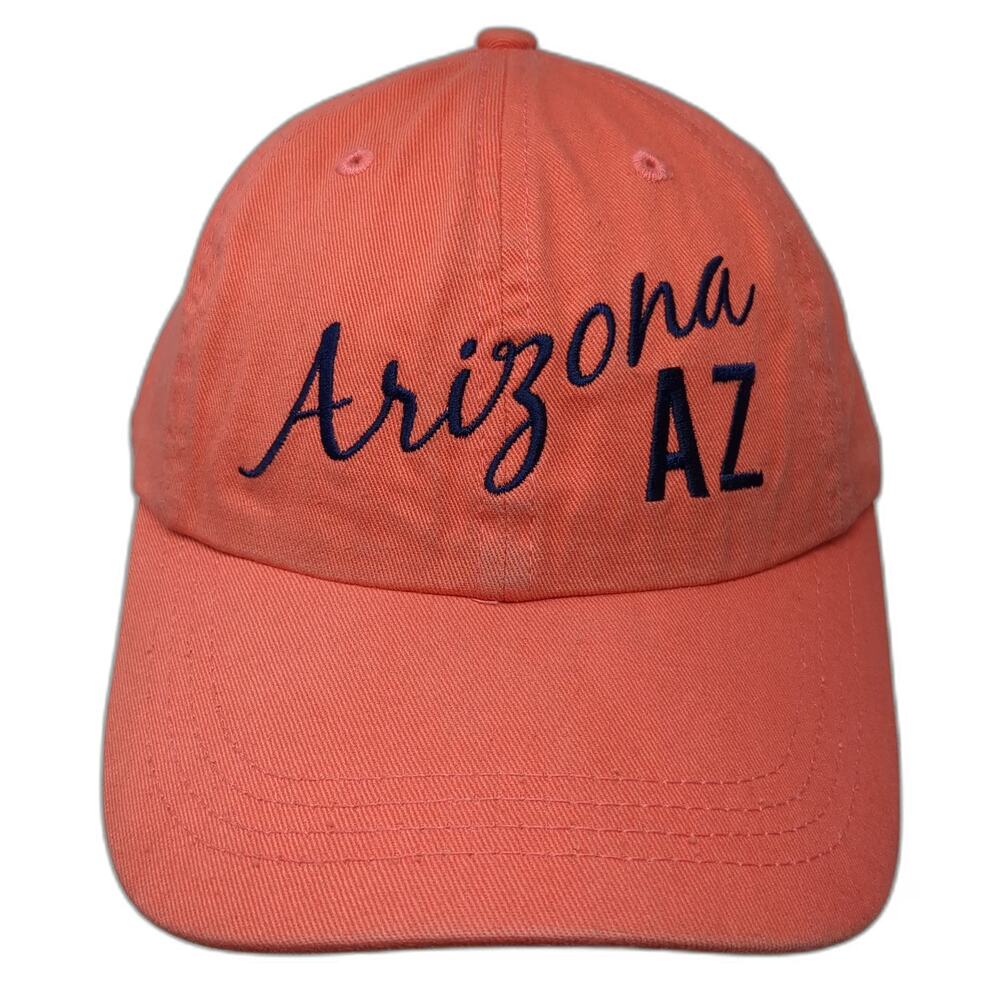 Paramount Baseball Cap Pink M Arizona AZ Embroidered Cotton Slideback Hat